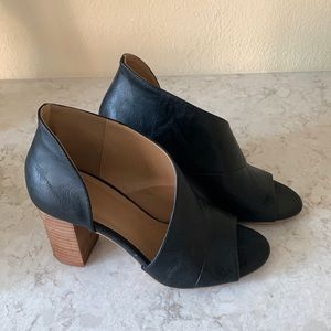 Catherine Malandrino side cut peep toe heels, size 7.5, worn once!